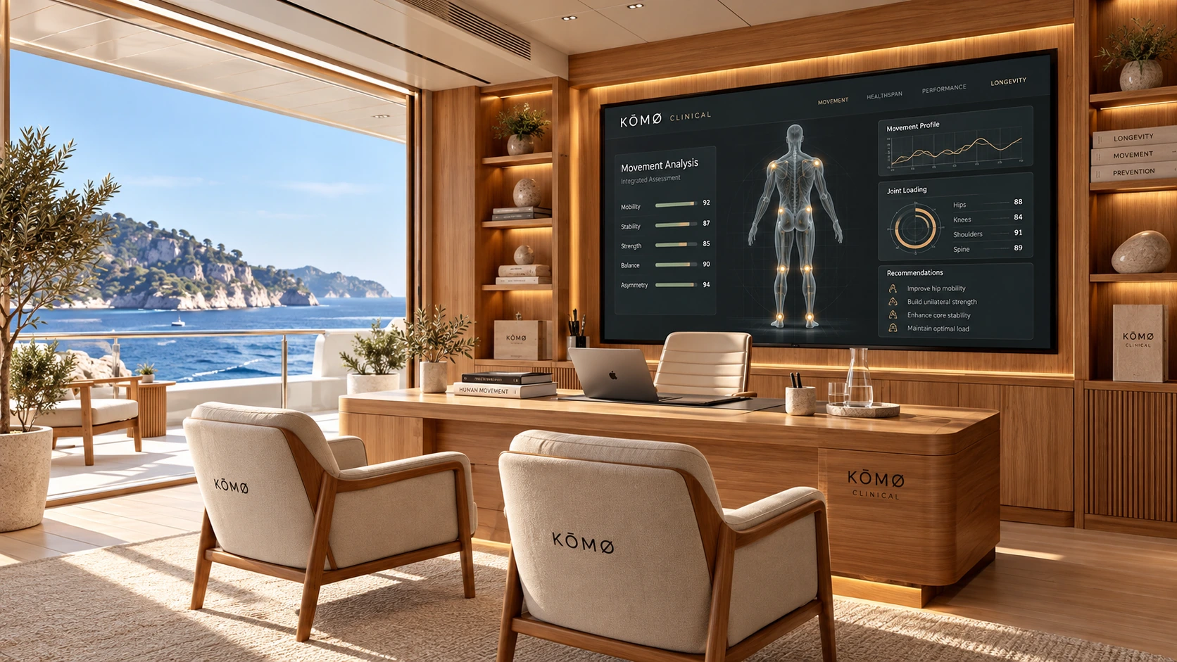 KŌMØ Longevity — evaluación funcional del movimiento en la Costa Azul